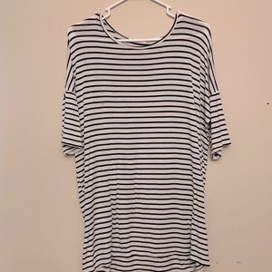 Striped tee.